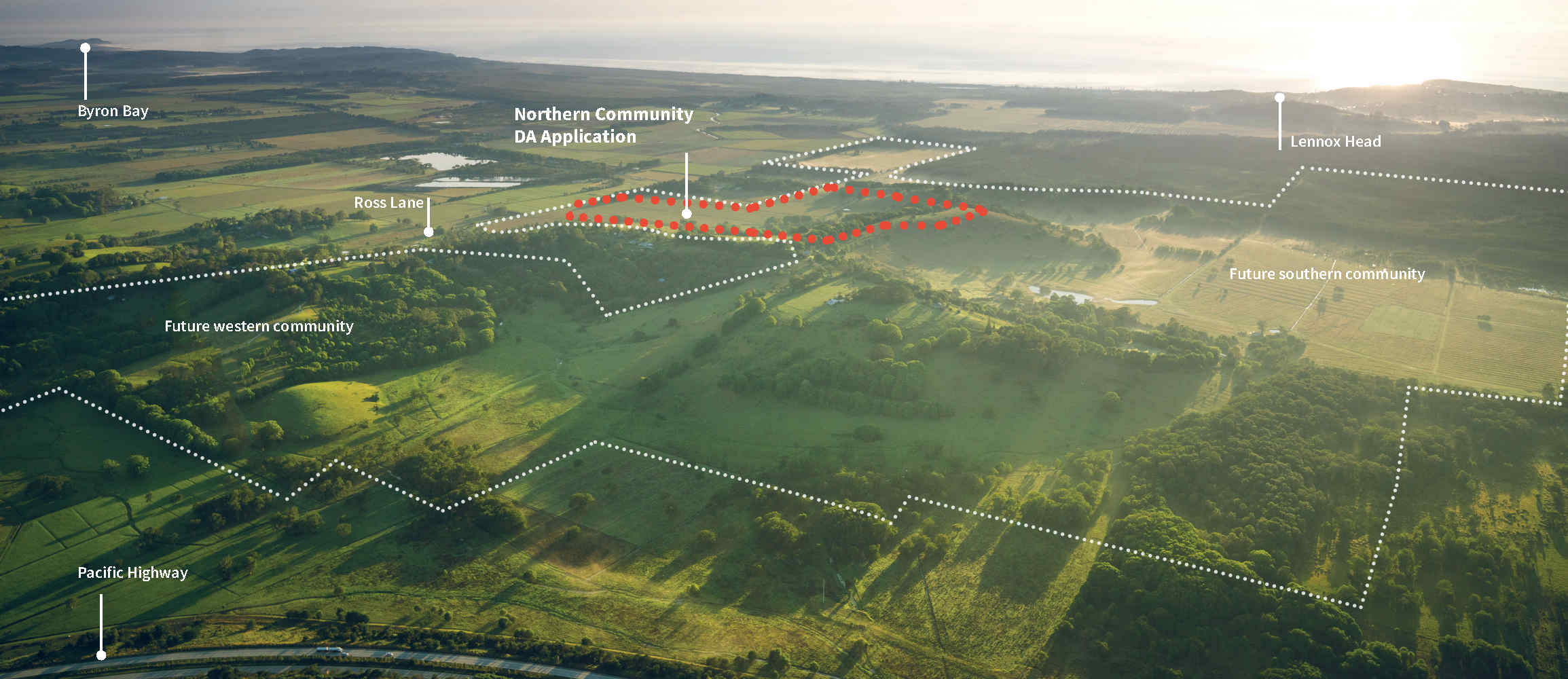 Aerial image of DA site